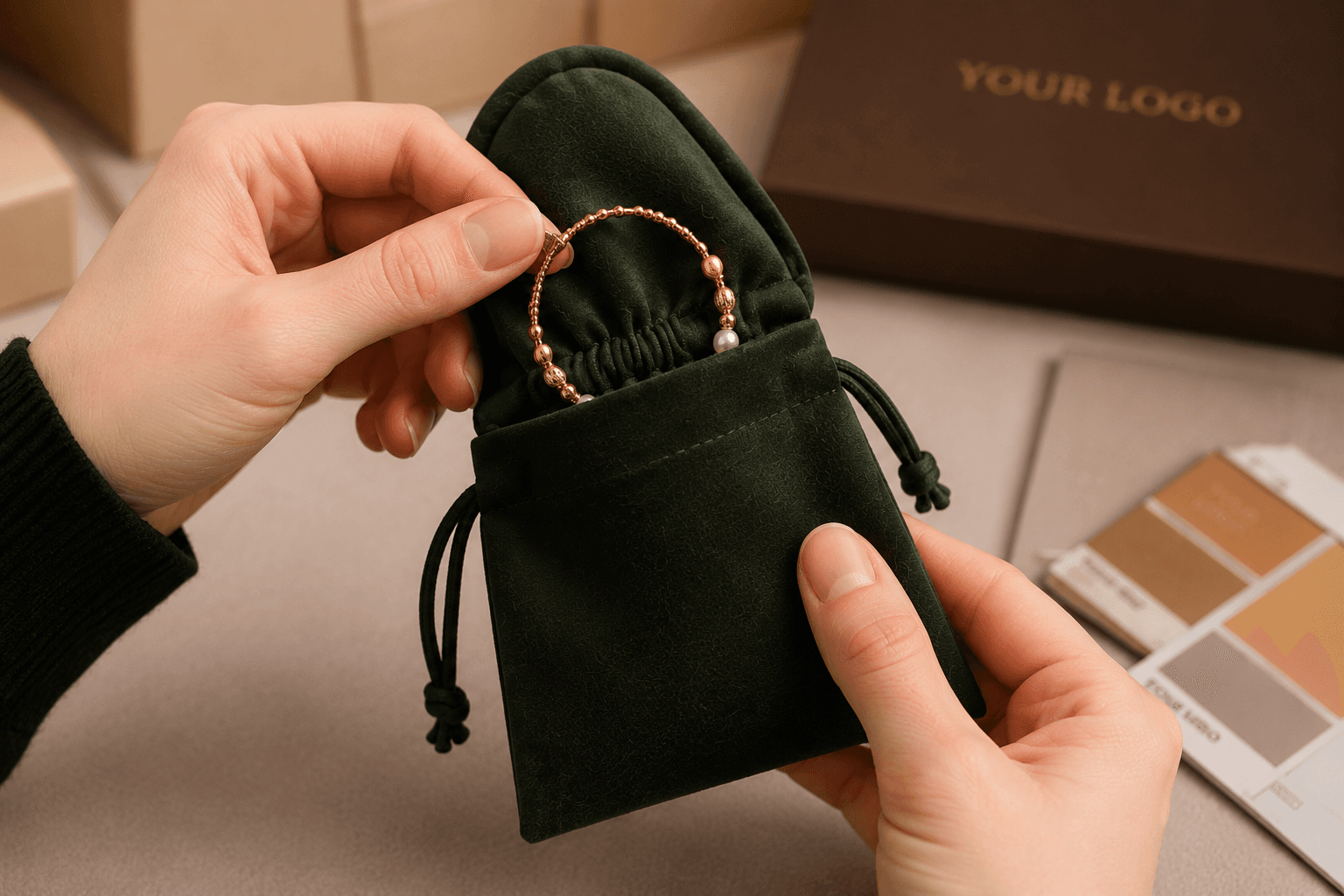 Branded Jewelry Pouch Manufacturer: How Custom Logo Packaging Elevates Retail Jewelry Brands