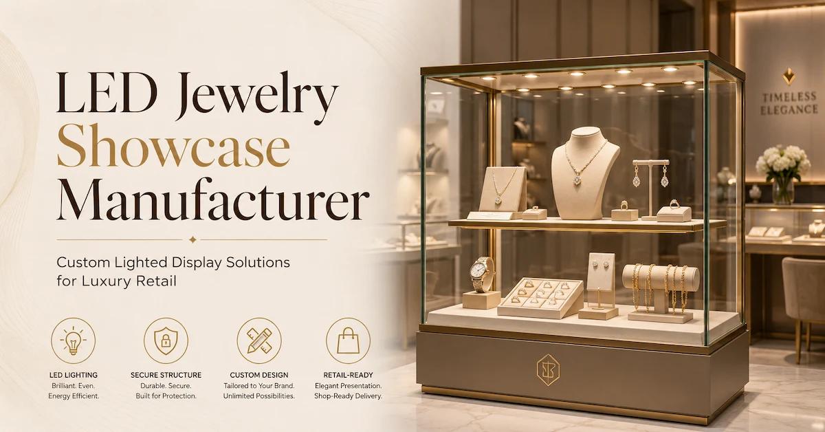 How to Choose an LED Jewelry Showcase Manufacturer for Retail Stores?