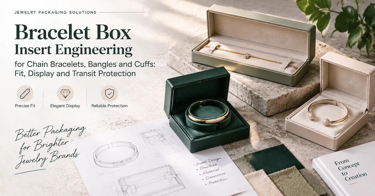 Bracelet Box Insert Engineering for Chain Bracelets, Bangles and Cuffs: Fit, Display and Transit Protection